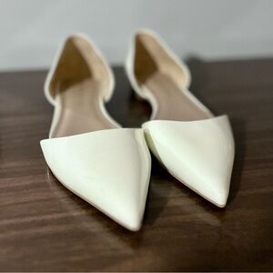Shoes of Prey Patent Leather Pointed Toe White Flats